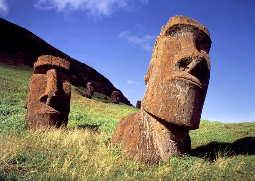 Easter Island Statues on Rano Raraku